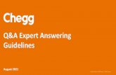 Q&A Expert Answering Guidelines