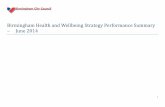 Birmingham Health and Wellbeing Strategy Performance ...