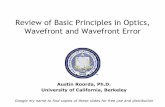 Review of Basic Principles in Optics, Wavefront and ...