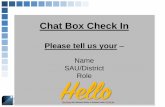 Chat Box Check In - Maine