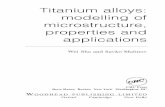 Titanium alloys: modelling of microstructure, properties ...