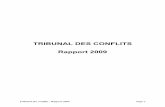 TRIBUNAL DES CONFLITS Rapport 2009 - Vie publique