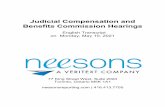 Judicial Compensation and Benefits Commission Hearings