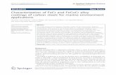 RESEARCH Open Access Characterization of FeCr and FeCoCr ...