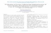 Evaluation of Factors Influencing Implementation of Total ...