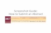 Screenshot Guide: How to Submit an Abstract - ABCT | Home Page