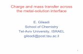 Charge and mass transfer across the metal-solution interface