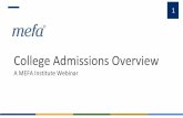 College Admissions Overview - MEFA
