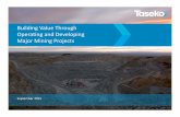 Building Value Through Operating and Developing Major ...