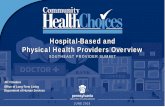 Hospital-Based and Physical Health Providers Overview