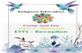 Come and See Topic 2 Welcome EYFS - Reception