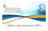 ปฏิบัติการ MicrosoftExcel ครั˘งที 3
