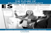 THE FUTURE OF 1 STUDENT-LED ADVOCACY ES VOL. 13 …