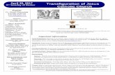 April 30, 2017 Transfiguration of Jesus 3rd Sunday of ...