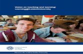 Vision on teaching and learning: Learning@LeidenUniversity