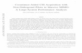 Covariance-Aided CSI Acquisition with Non-Orthogonal ...