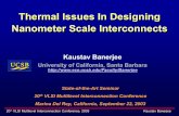 Thermal Issues In Designing Nanometer Scale Interconnects
