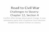 Chapter 12, Section 4 Challenges to Slavery: Road to Civil War