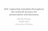 DDI: Capturing metadata throughout the research process ...