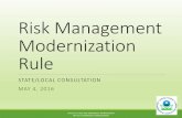 Risk Management Modernization Rule