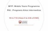 MYP: Middle Years Programme PAI: ProgramaAñosIntermedios