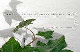 College SuStainability RepoRt CaRd