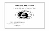 CITY OF MADISON REQUEST FOR BIDS