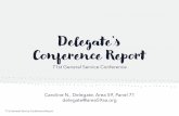 Delegate’s Conference Report