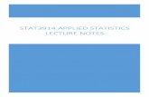 STAT3914 applied STATISTICS lecture notes