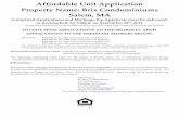 Affordable Unit Application Property Name: Brix ...