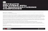 NETSUITE DELIVERS KPIs TO MANUFACTURING COMPANIES