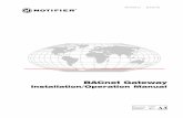 Notifier BACnet Gateway Installation/Operation Manual