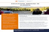 EDUCATION ABROAD IN CLASSICS