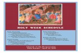 HOLY WEEK SCHEDULE - Resurrection, Wichita