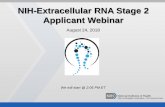 NIH-Extracellular RNA Stage 2 Applicant Webinar