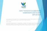 ISHR THE ROUTE TO HUMAN RIGHTS SEPT-OCT 2017