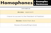 Homophones + Examples - Engdic