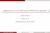 Applications of the difference-in-differences approach