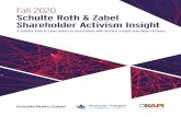 Fall 2020 Schulte Roth & Zabel Shareholder Activism Insight