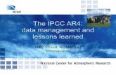 The IPCC AR4: data management and lessons learned