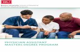 PHYSICIAN ASSISTANT MASTERS DEGREE PROGRAM