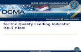 Customer User Guide for the Quality Leading Indicator (QLI ...