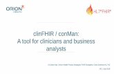 clinFHIR / conMan: A tool for clinicians and business