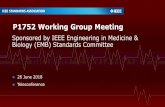 P1752 Working Group Meeting