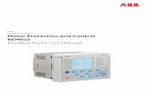 Modbus Point List Manual REM615 Motor Protection and Control