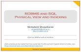 RDBMS and SQL Physical View and Indexing