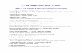 TCAA Presentations: 2008 Present