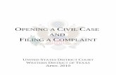 OPENING A CIVIL C AND FILING A COMPLAINT