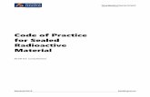 Code of Practice for Sealed Radioactive Material