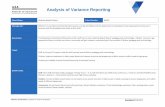 Analysis of Variance Reporting